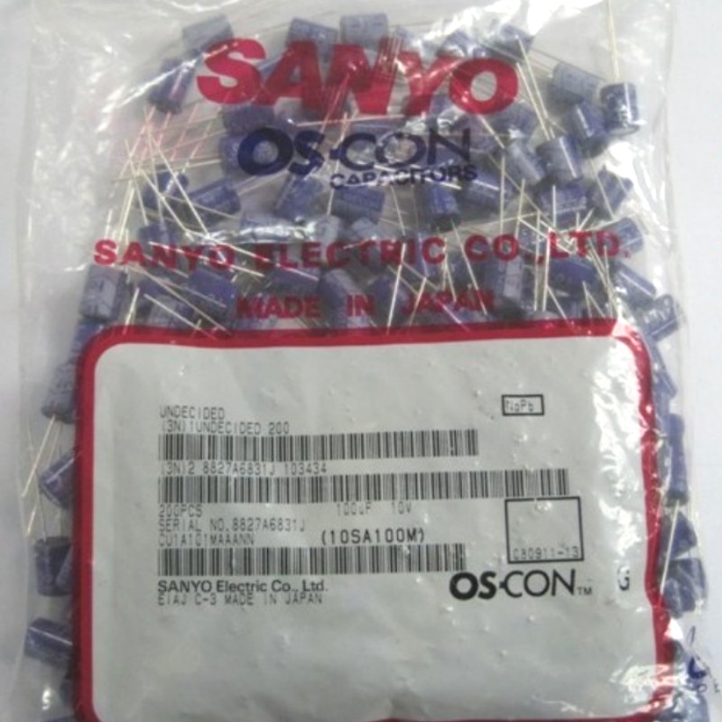 20PCS Sanyo OS-CON SA 10V100UF 8X10MM   ..
